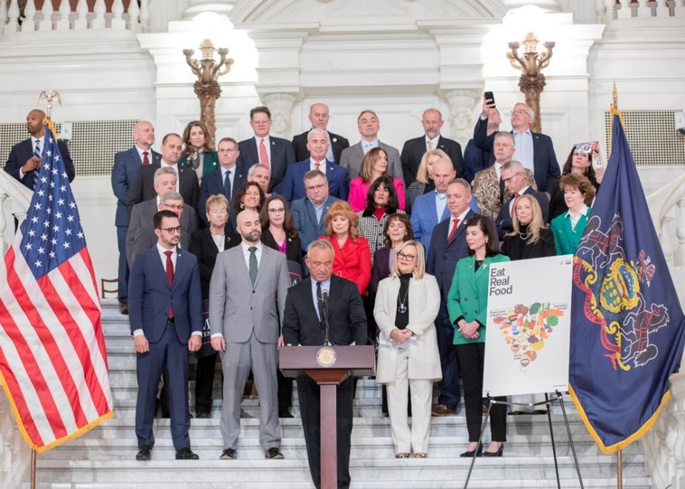 Rep. Doyle Heffley joins fellow lawmakers as Secretary  Kennedy speaks at the “Eat Real Food” kickoff.